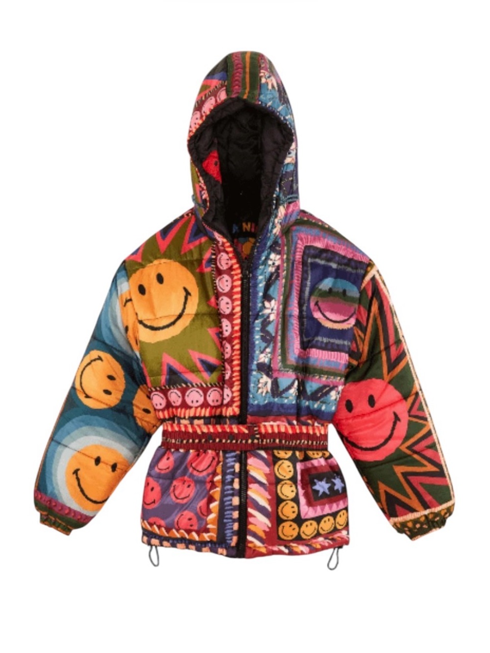 FARM RIO TAPESTRY SMILEY PUFFER COAT SIZE M